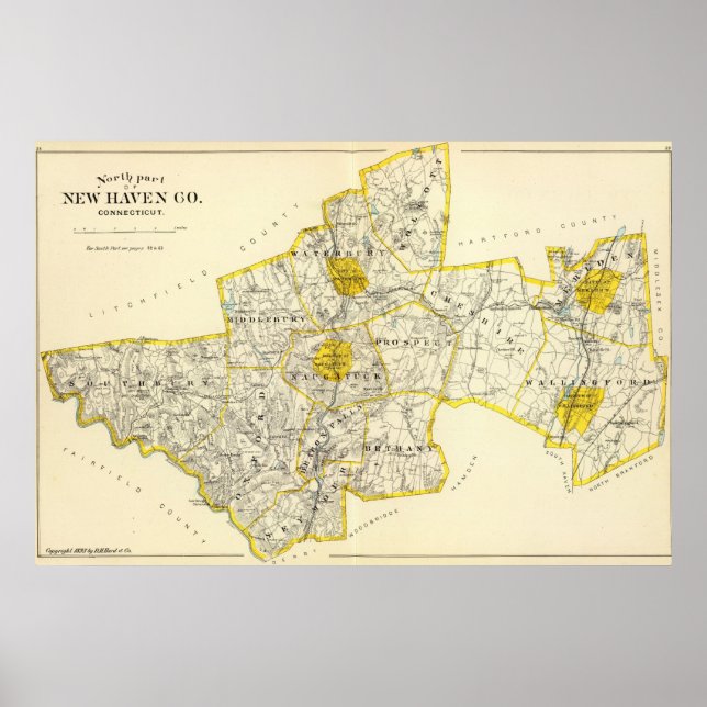 New Haven County Connecticut Poster (Front)