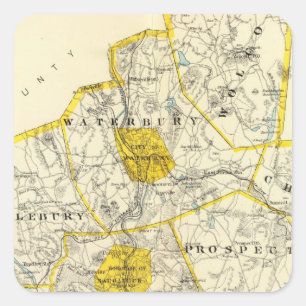 New Haven County Connecticut Square Sticker
