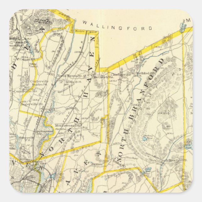New Haven County Square Sticker (Front)