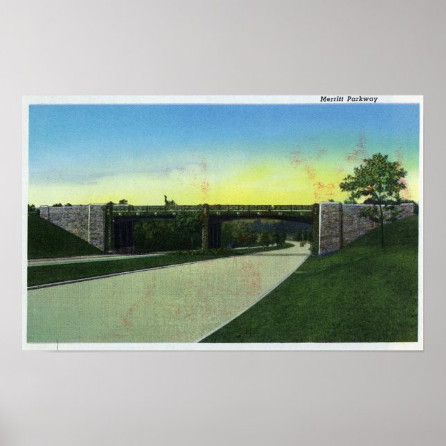 New Haven, CTView of Merritt Parkway Poster (Front)