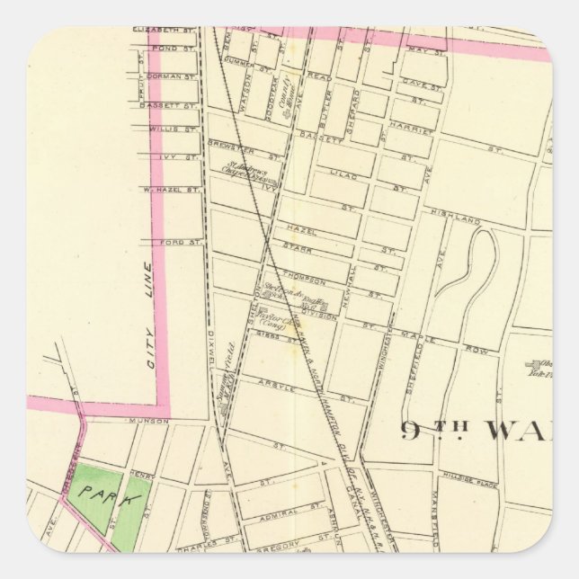 New Haven N Square Sticker (Front)