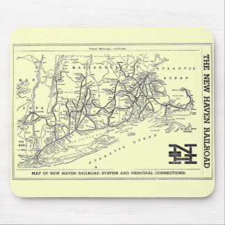 New Haven Railroad 1956 Map Mouse Pad