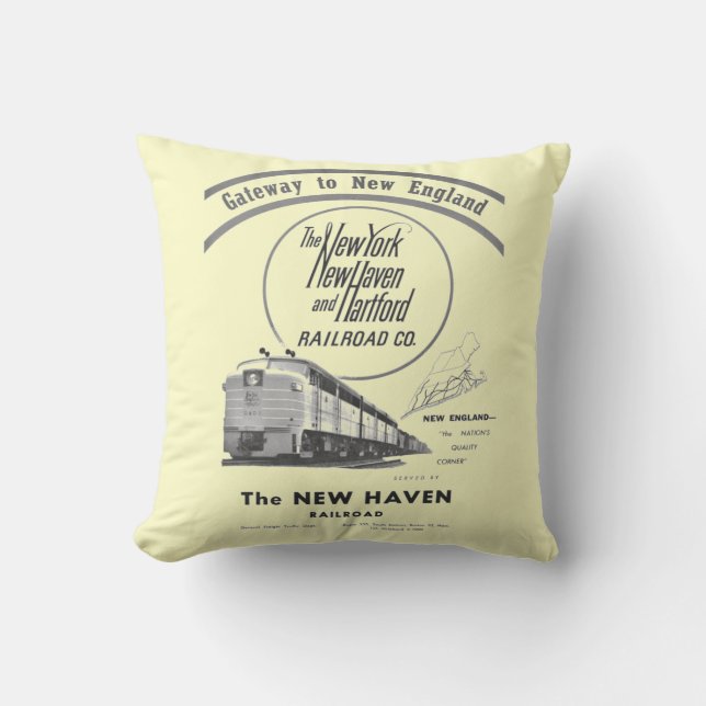 New Haven Railroad-Gateway to New England 1950 Cushion (Front)