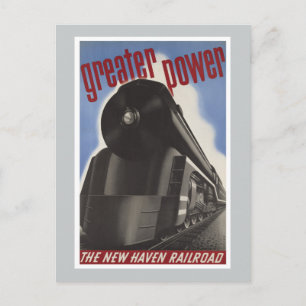 New Haven Railroad Train Vintage Postcard