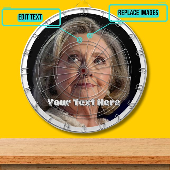New Hillary Clinton Custom Dartboard (Please enjoy our design and see the others in the collection.)