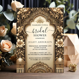 New Hindi Henna Mehndi Indian Style Bridal Shower Invitation