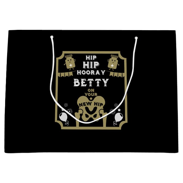 New Hip Replacement Get Well Large Gift Bag (Front)
