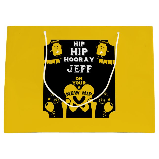 New Hip Replacement Get Well Large Gift Bag (Front)