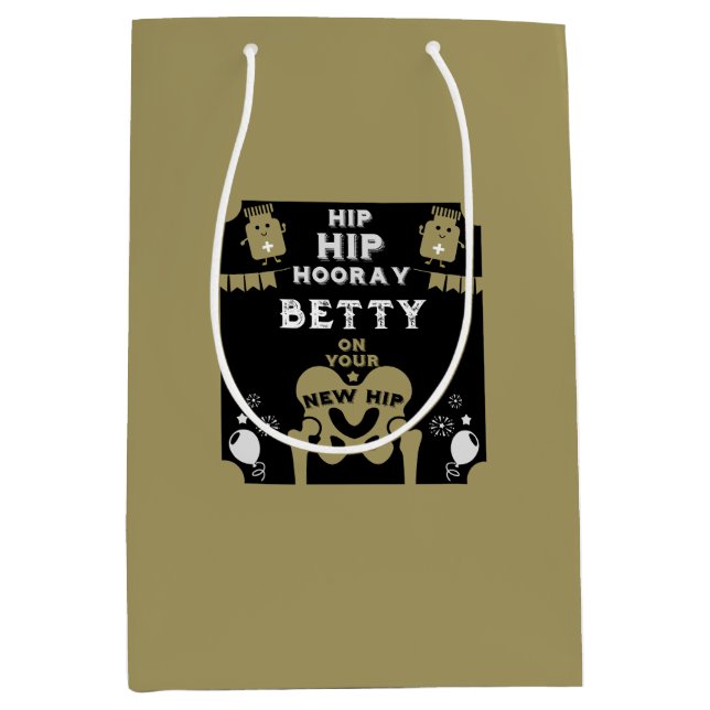 New Hip Replacement Get Well Medium Gift Bag (Front)