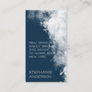 New Hire Blue White Texture Business Card