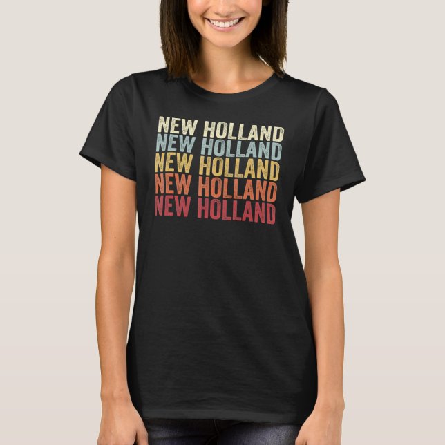 New Holland Pennsylvania New Holland PA Retro Vint T-Shirt (Front)