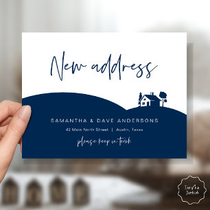 New Home Address Announcement, Little House Postcard