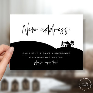 New Home Address Announcement, Little House Postcard