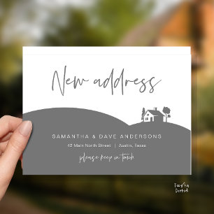 New Home Address Announcement, Little House Postcard