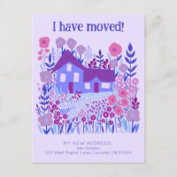 New Home Address I Have Moved Farmhouse Flowers