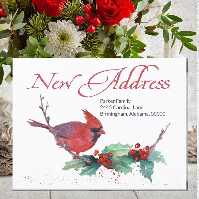 New Home Address Moved Holiday Postcard (We've Moved -- Let family and friends know that you have a new address. )