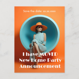 New Home Address Party Announcement Postcard