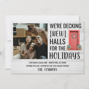 New Home Address Photo Holiday Christmas Card