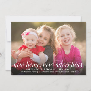 New Home Adventures Photo New Year Holiday Moving Announcement