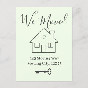 New home and key moving Announcement