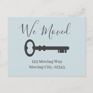 New home and key moving Announcement Postcard