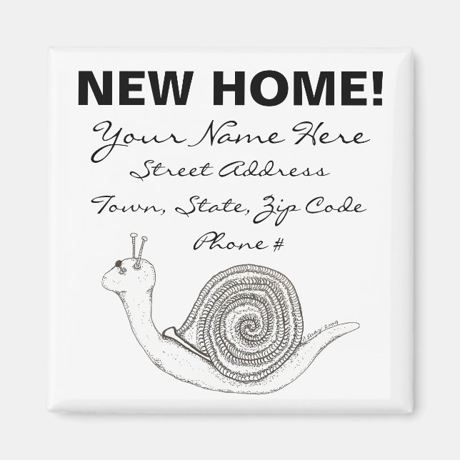 New Home Announcement Magnet (Front)