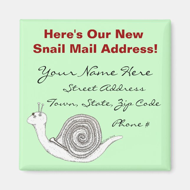 New Home Announcement Magnet (Front)