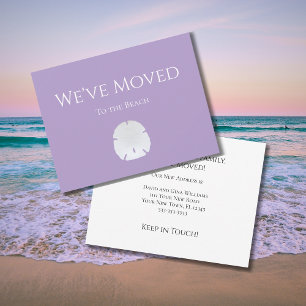 New Home Beach Sand Dollar Soft Purple  Announcement