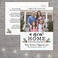 New Home Christmas Address Change Modern One Photo
