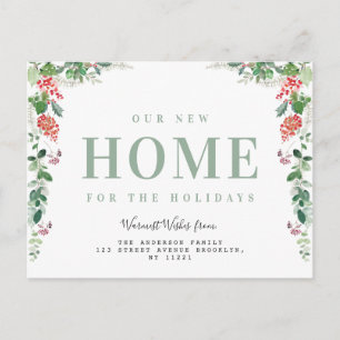 New Home christmas holiday announcement Postcard