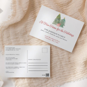 New Home Christmas Moving Announcement Card