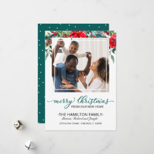 New Home Christmas Moving Announcement Photo