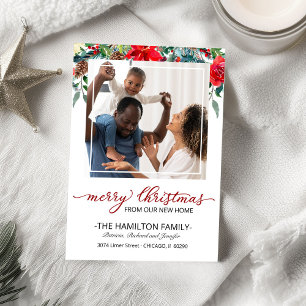 New Home Christmas Moving Announcement Photo