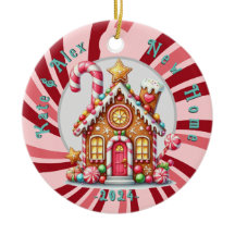 New home Christmas quote Gingerbread blue Ornament