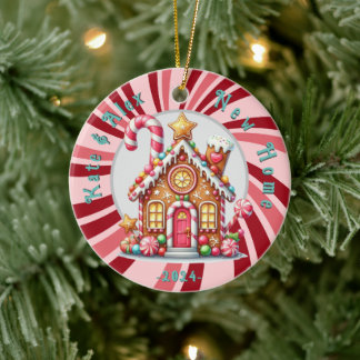 New home Christmas quote Gingerbread blue Ornament