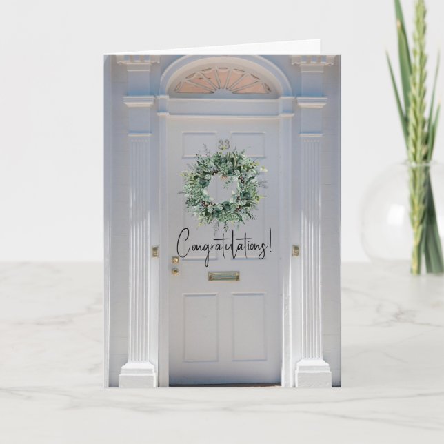  New Home Congratulations Folded Greeting Card (Front)