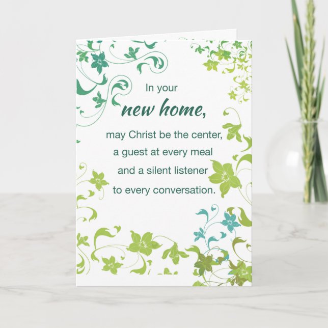 New Home Congratulations with Christ at Centre Card (Front)