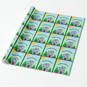 New Home Congratulations Wrapping Paper