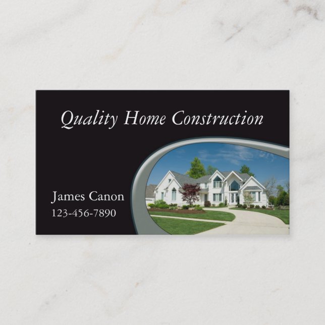 New Home Construction Business Card (Front)
