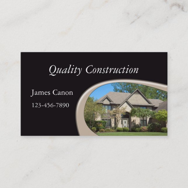 New Home Construction Business Card (Front)