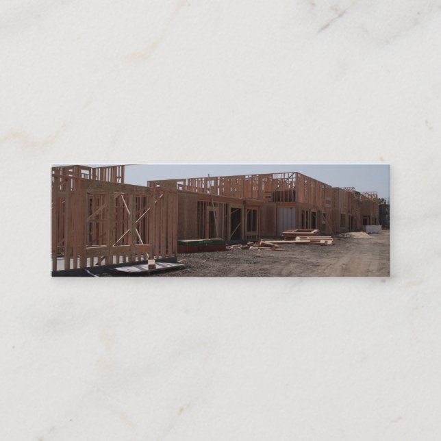 New Home Construction Mini Business Card (Front)