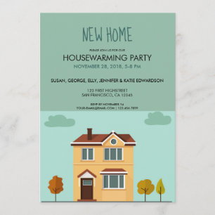 New home cute housewarming party invitation