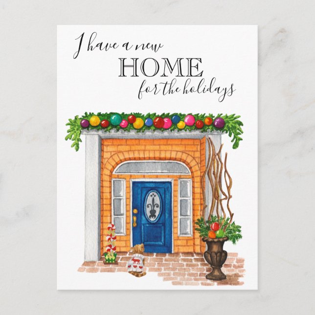 New Home Door Christmas Moving Announcement  (Front)