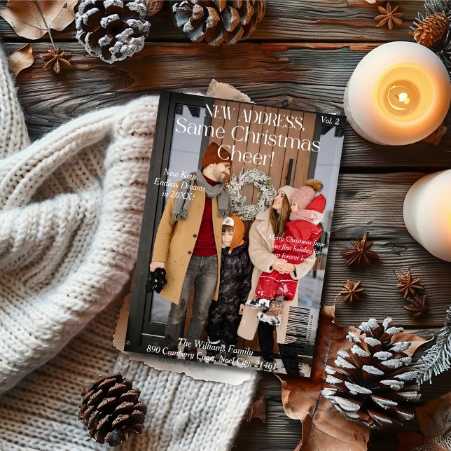 New Home  Family photo Christmas magazine cover Holiday Card (New Home Family photo Christmas magazine cover Holiday Card)