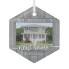 New Home First Christmas 1 Photo Faux Grey Wood