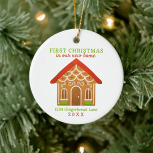 New Home First Christmas Ceramic Ornament