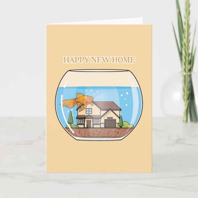 New Home Fish Bowl Congratulations Card (Front)