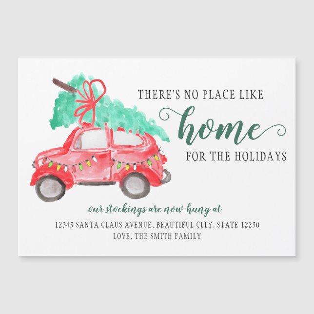 New Home for Christmas Holiday Moving Announcement (Front)