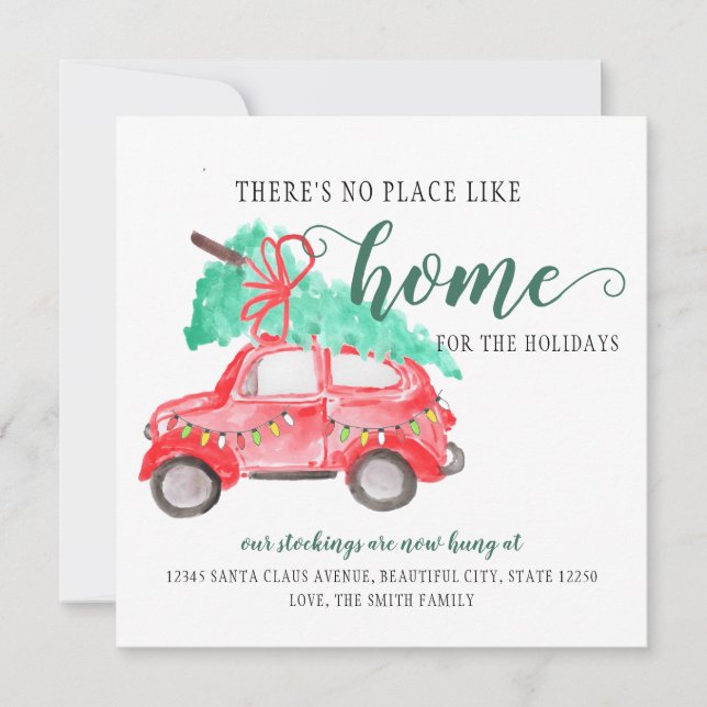 New Home For The Christmas Tree Holidays Moving Announcement (Front)