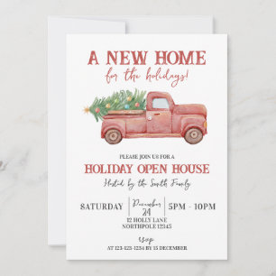 New Home for the Holiday, Winter Truck Open House Invitation